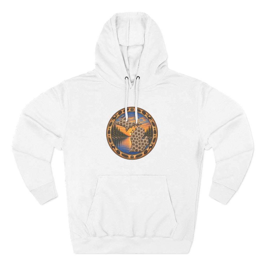 Three-Panel Fleece Hoodie