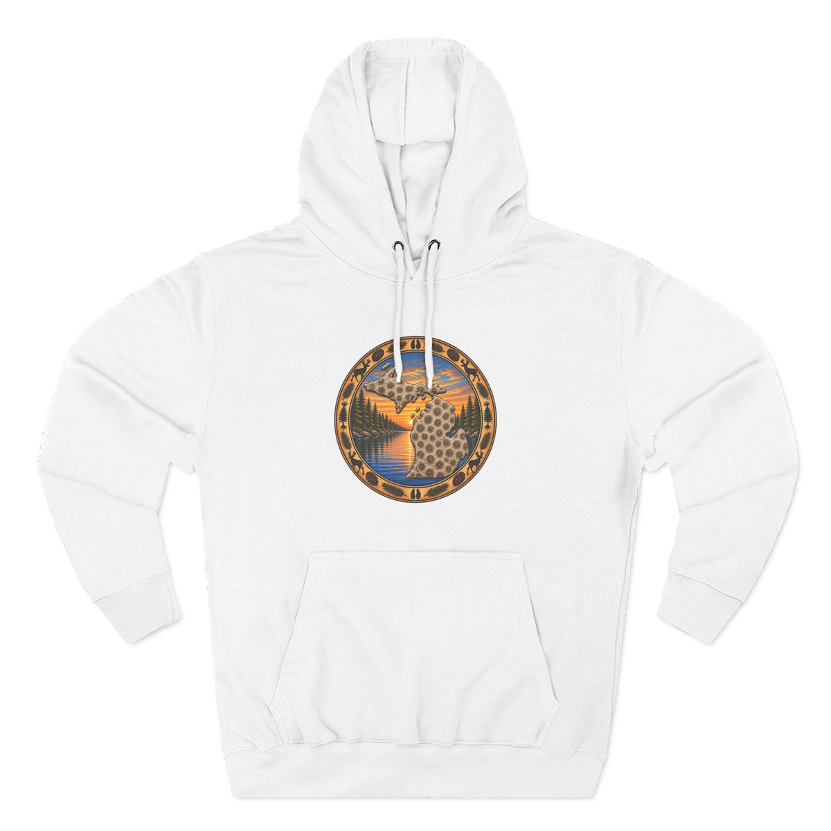 Three-Panel Fleece Hoodie
