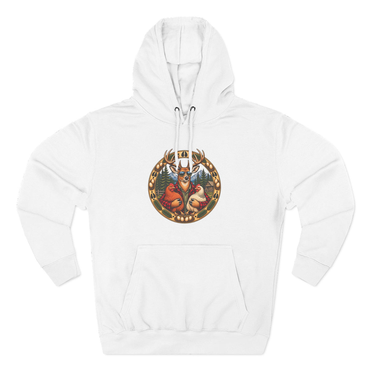 Three-Panel Fleece Hoodie