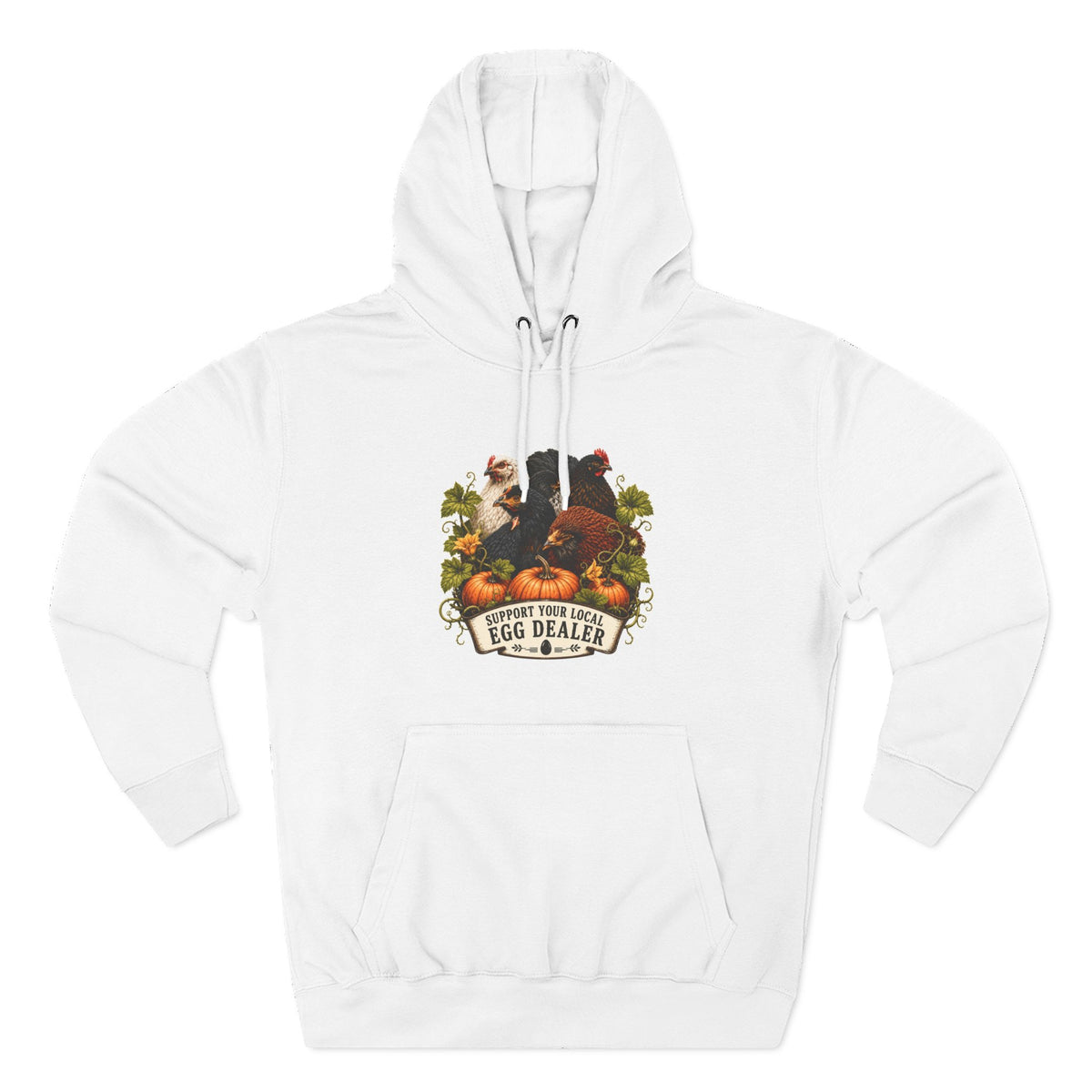 Three-Panel Fleece Hoodie