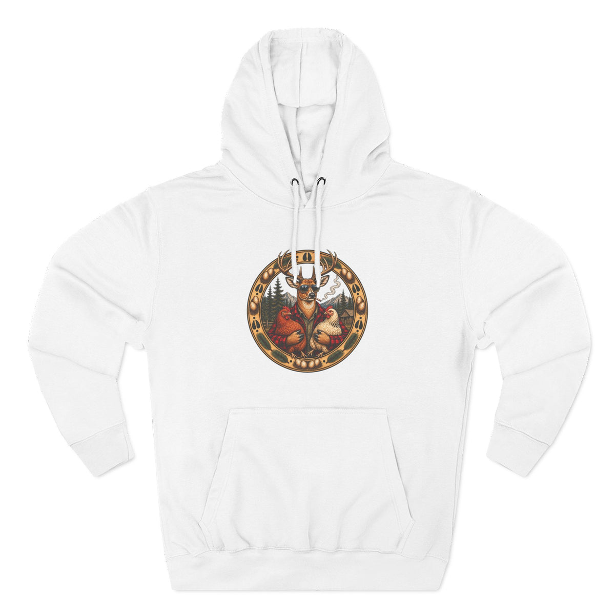 Three-Panel Fleece Hoodie