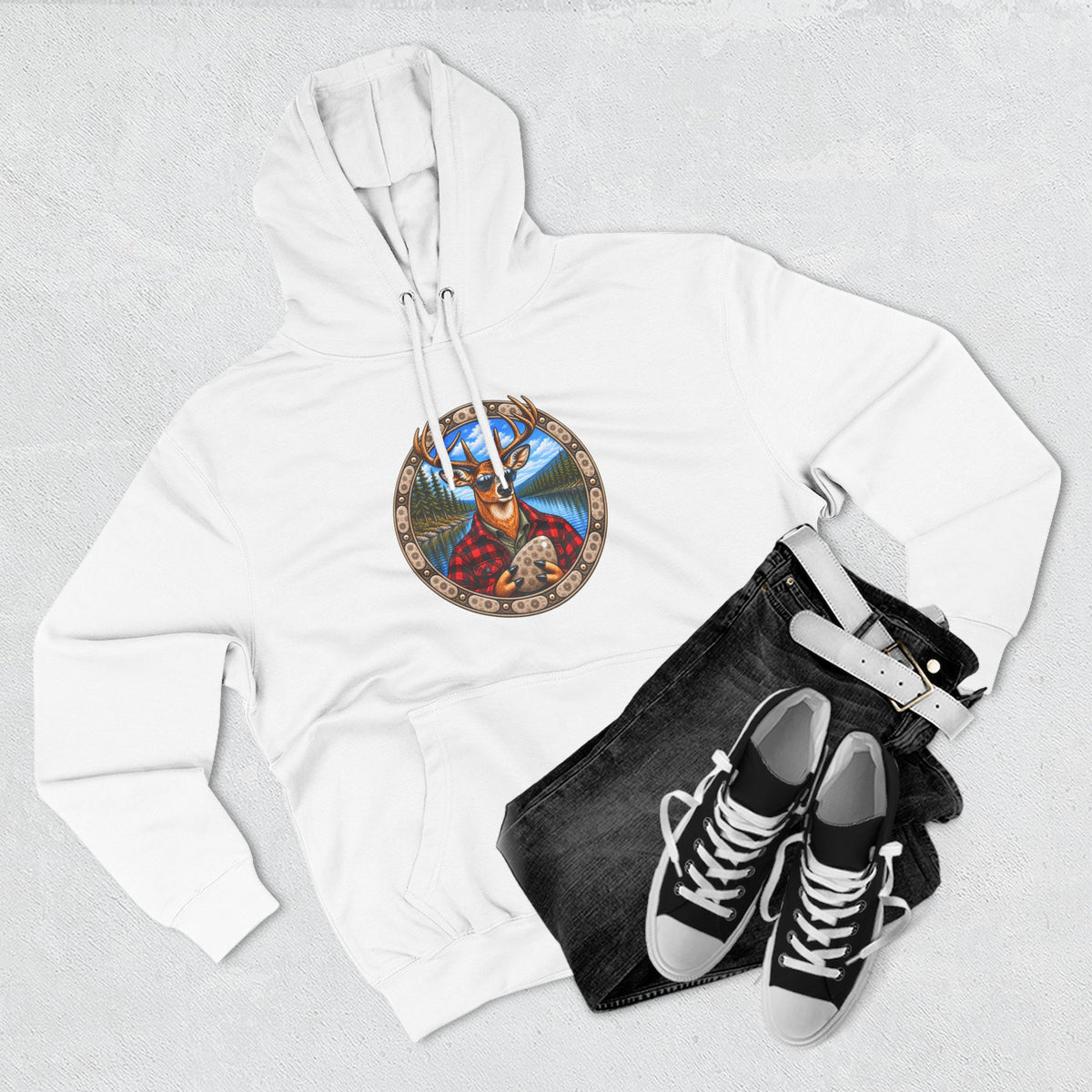 Three-Panel Fleece Hoodie