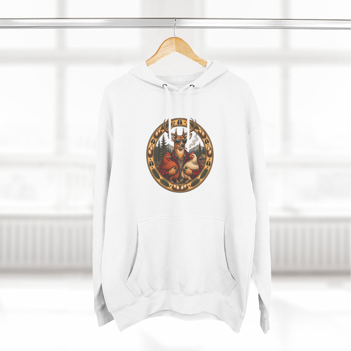 Three-Panel Fleece Hoodie