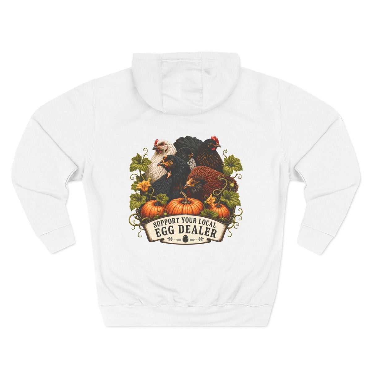 Three-Panel Fleece Hoodie