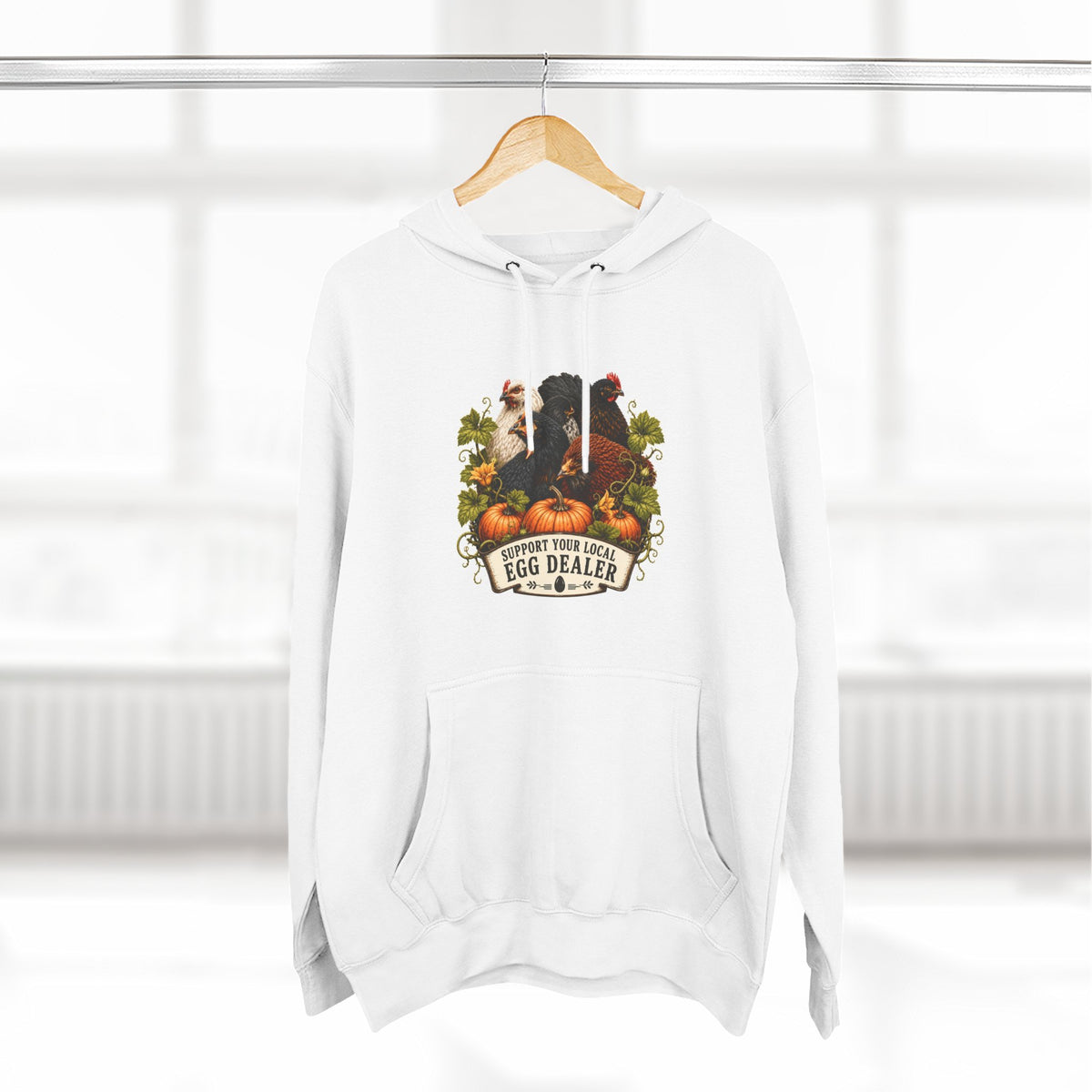 Three-Panel Fleece Hoodie