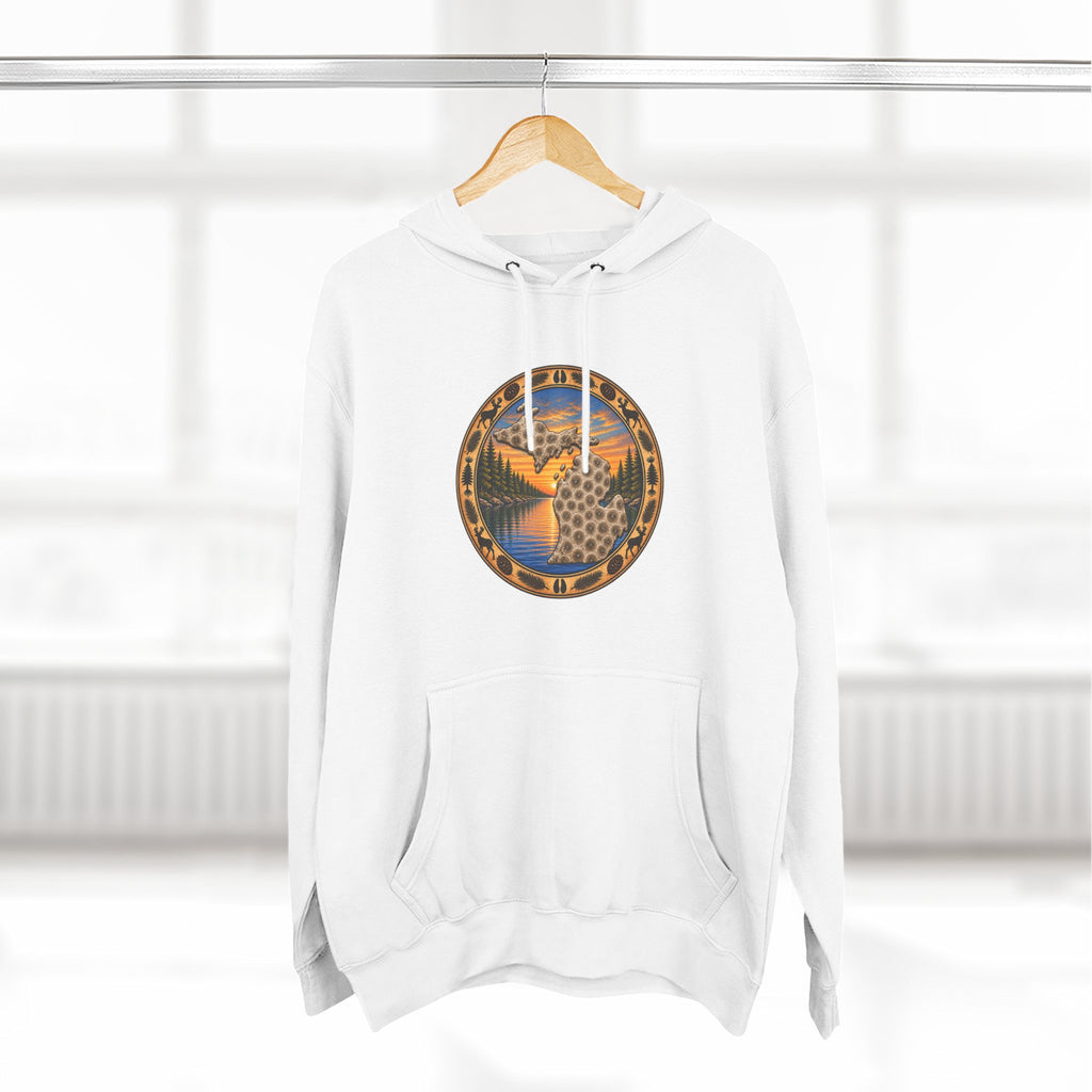 Three-Panel Fleece Hoodie