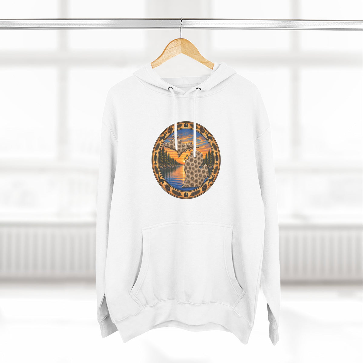 Three-Panel Fleece Hoodie